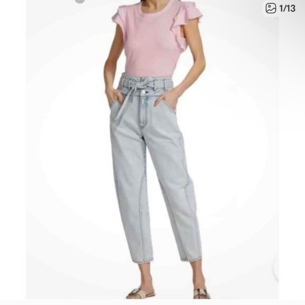 Veronica Beard Light Blue High-Rise Jeans